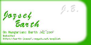 jozsef barth business card